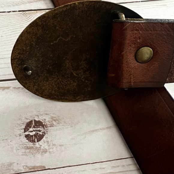 Vintage Genuine Leather Belt - Picture 4 of 5